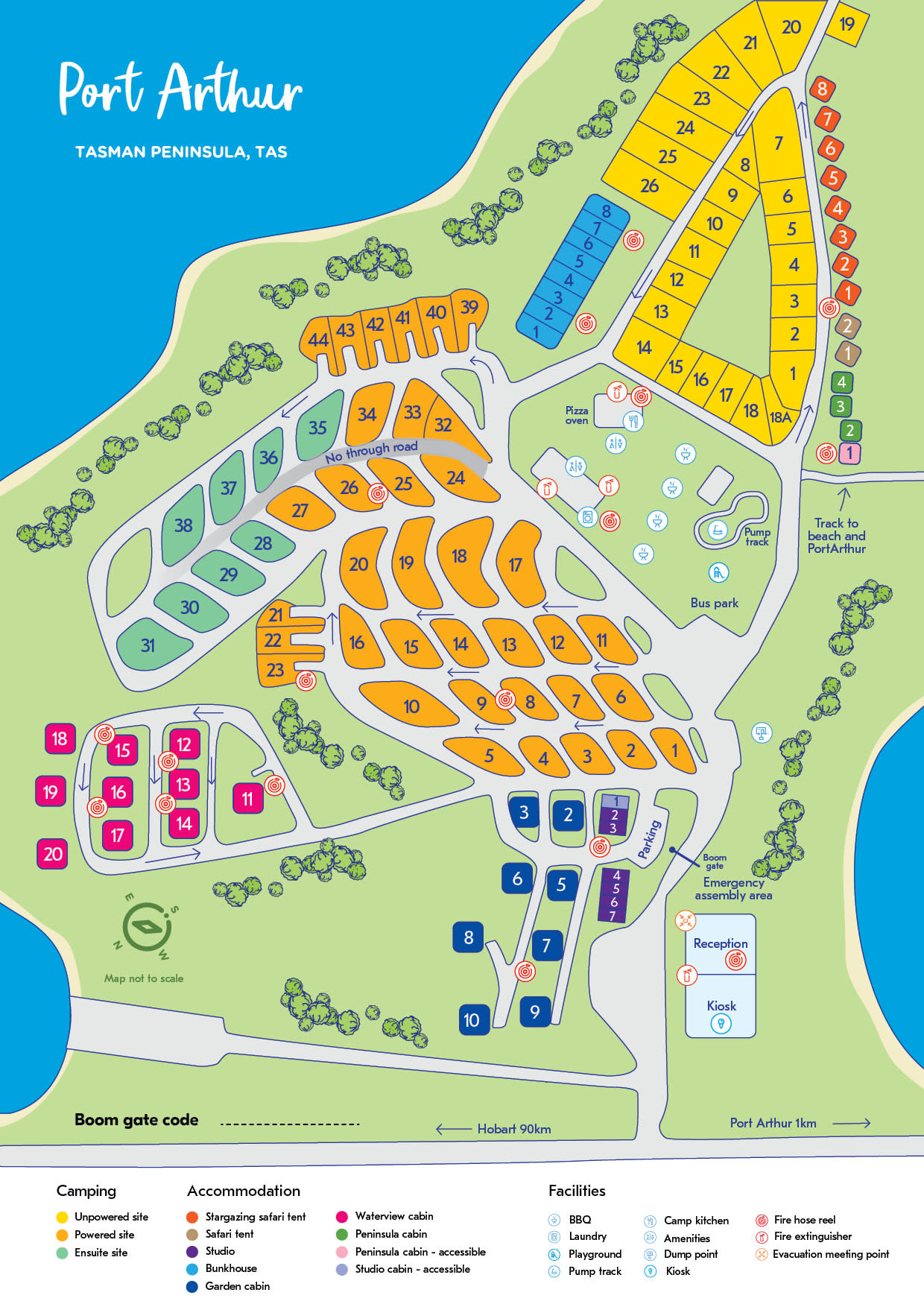 NRMA Port Arthur Holiday Park map