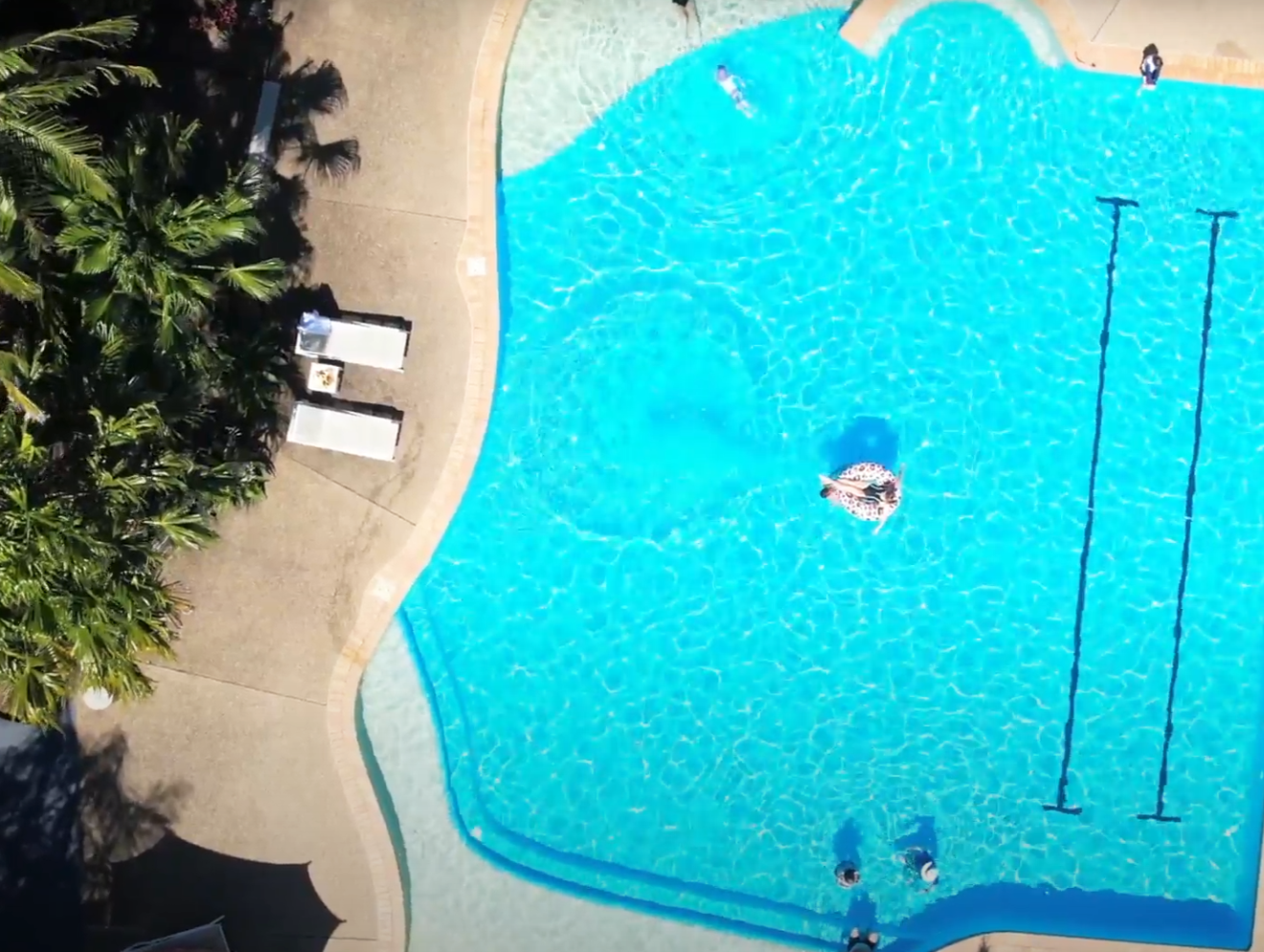 Aerial view of pool