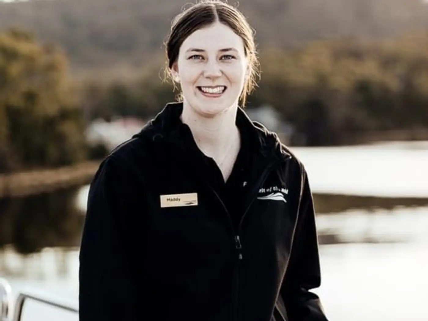Close portrait of Ms.Maddy at Gordon River Cruise