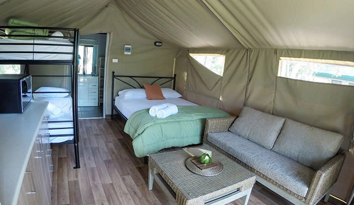 safari tent on the Gold Coast