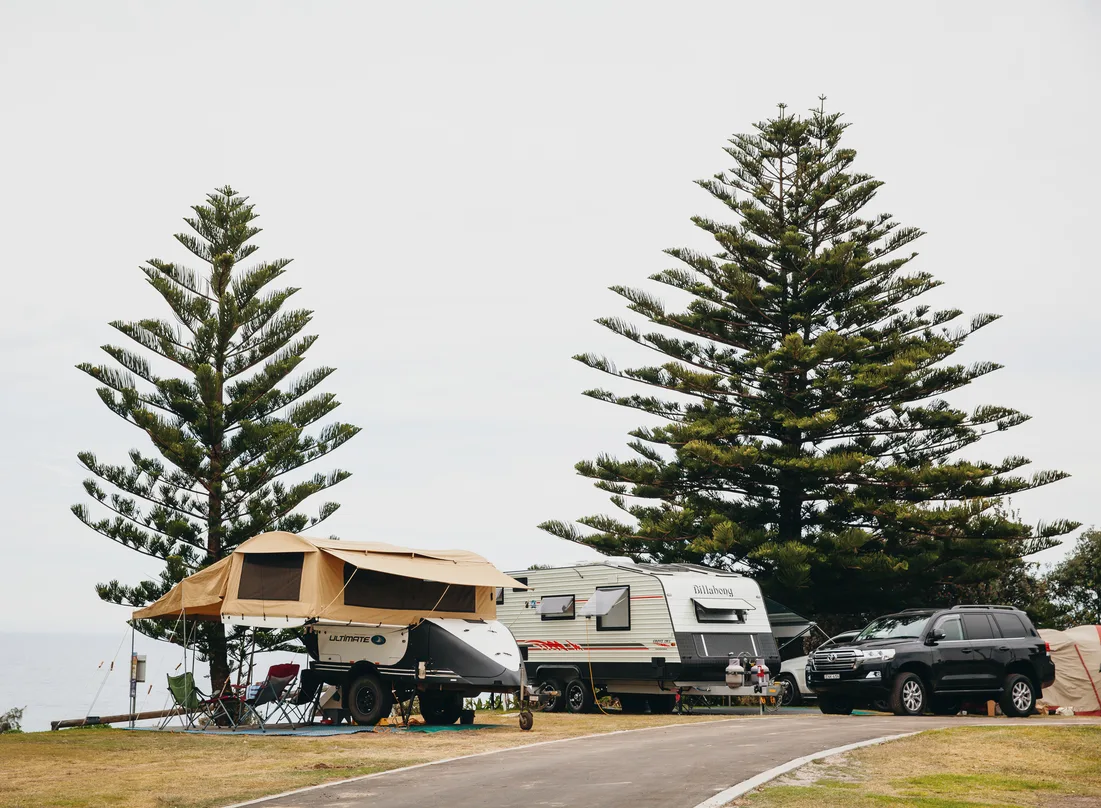 Caravan sites, NRMA Toowoon Bay Holiday Park, Central Coast NSW