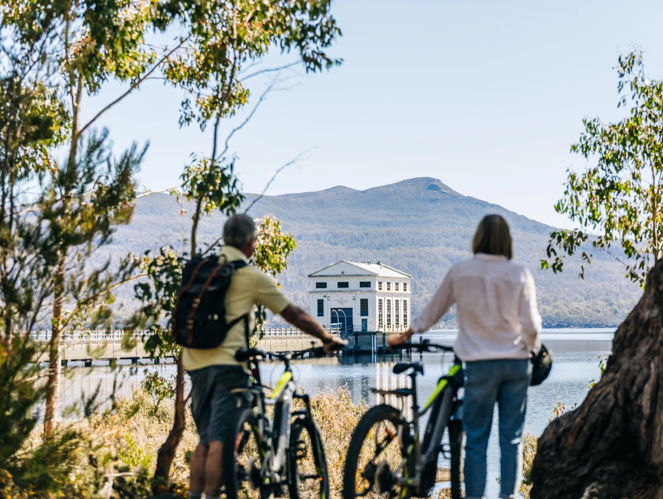 Electric bikes at Pumphouse Point