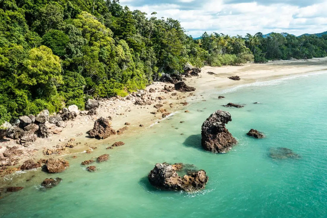 Volcanic rock formations at Cape Hillsborough, Mackay. 