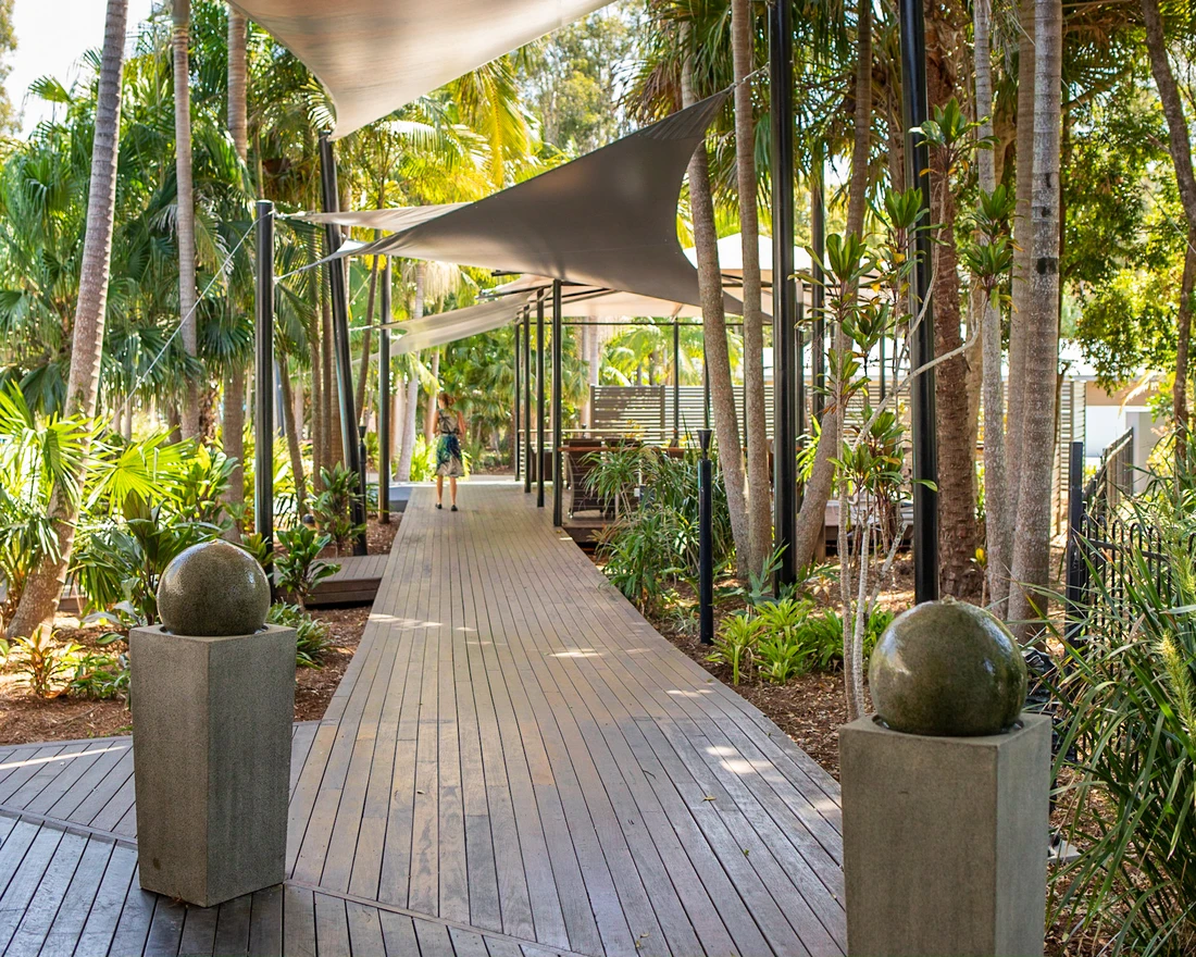 walkway at Angourie Resort, Yamba