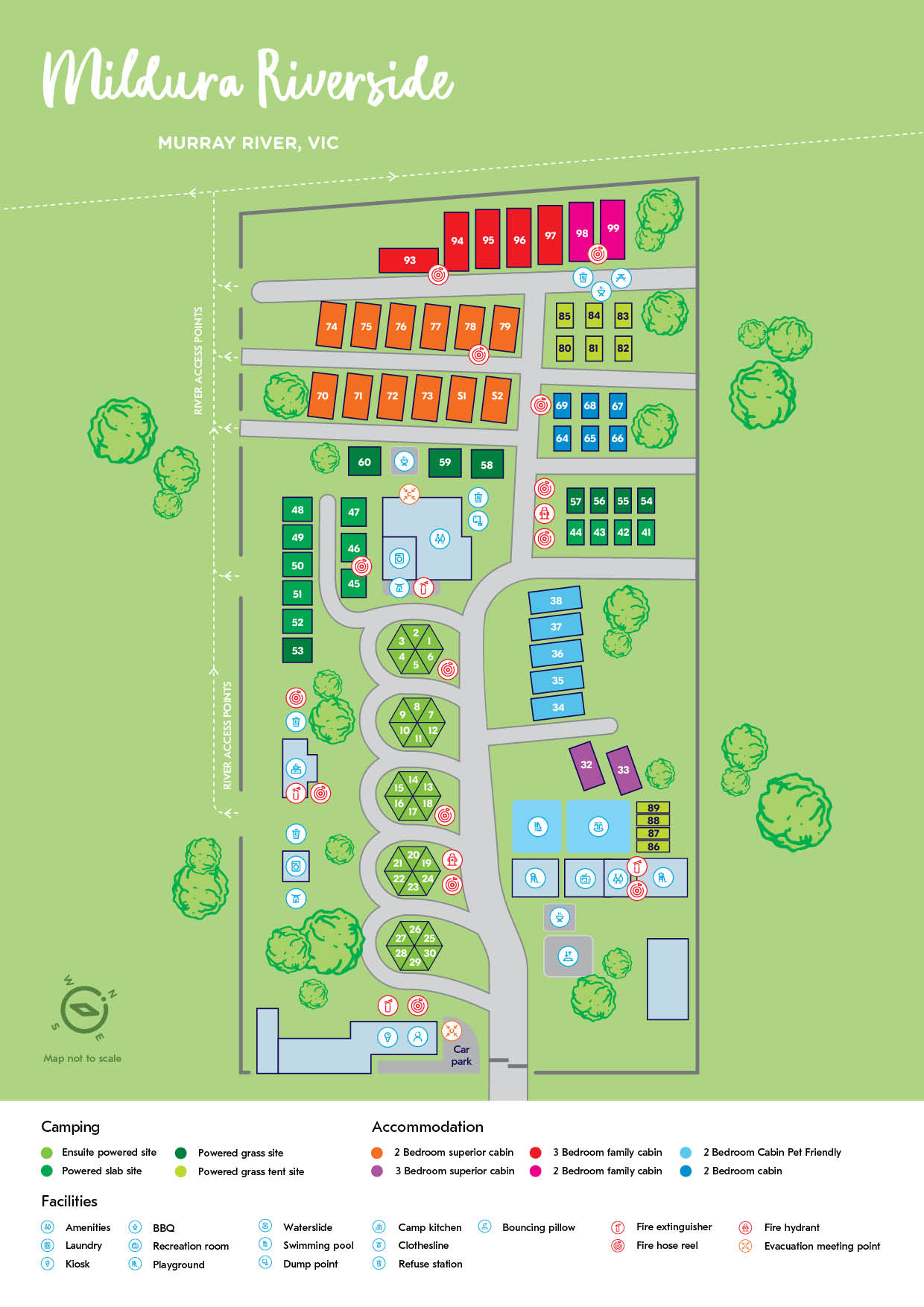 Mildura Riverside park map