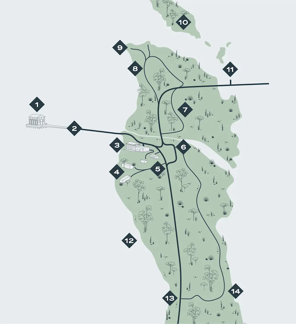Pumphouse Point property map