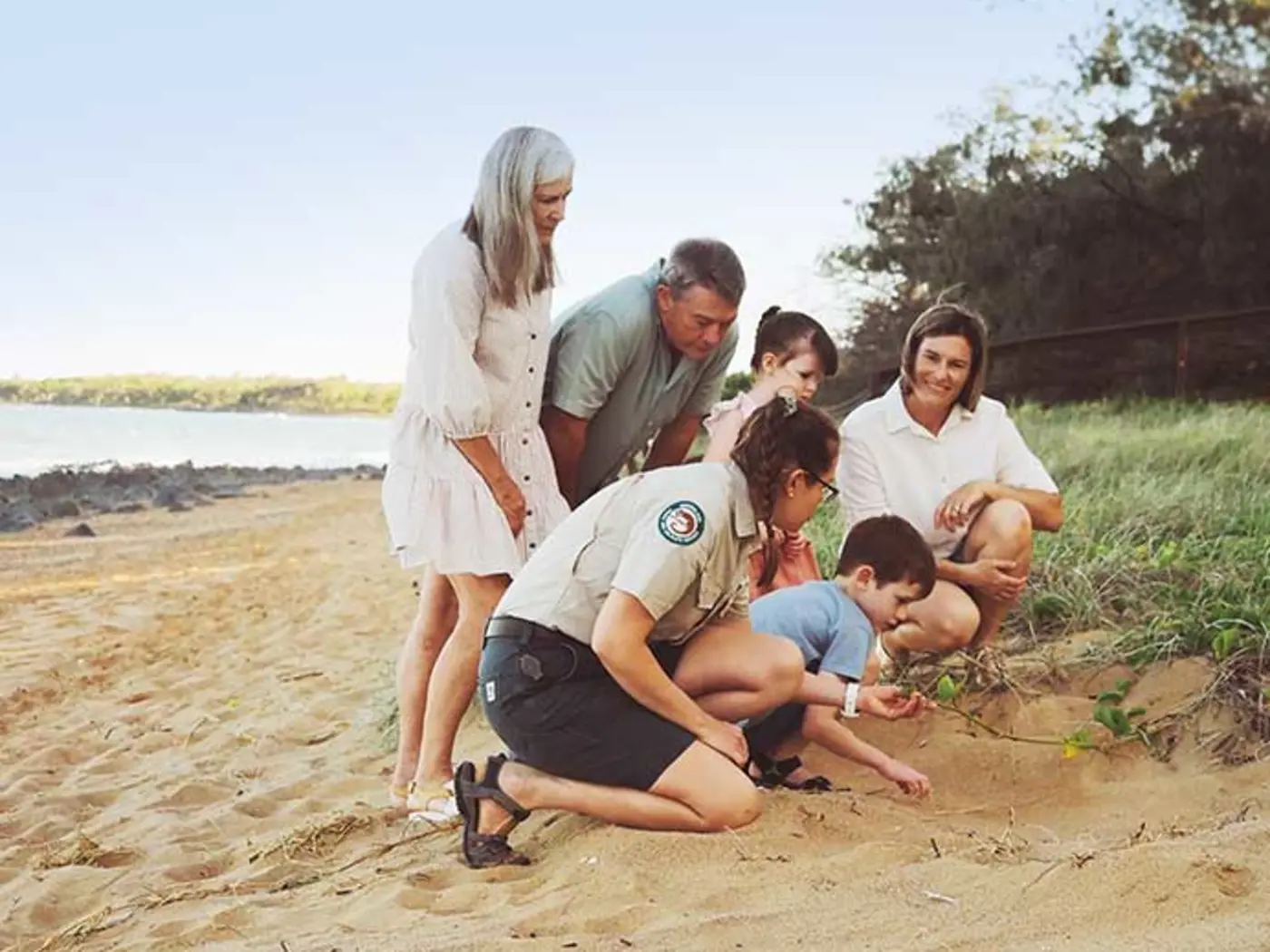 Mon Repos turtle experience on beach