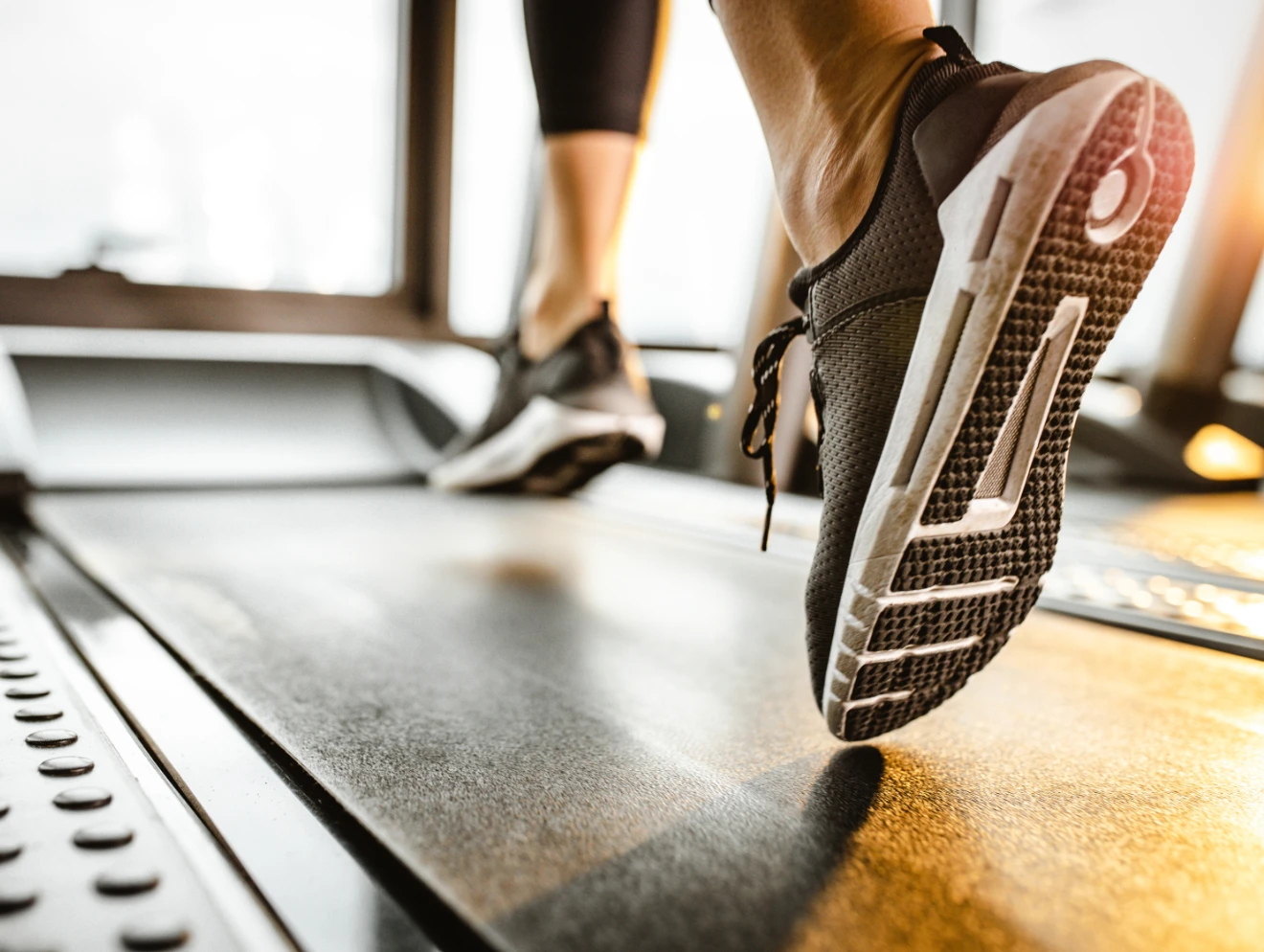 Running on treadmill