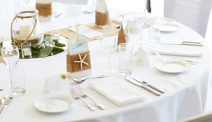 Wedding table setting