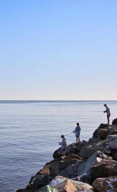 Fishing off the Port Macquarie Breakwall
