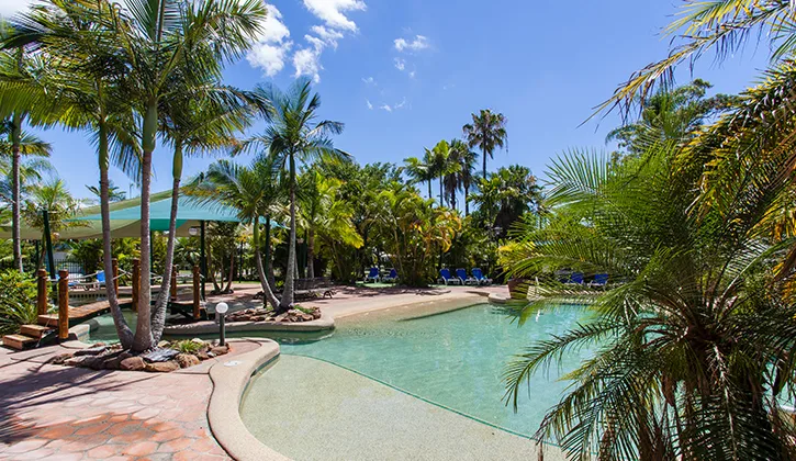 Holiday park main pool on the Gold Coast
