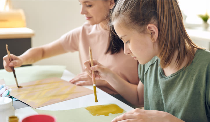 Children painting