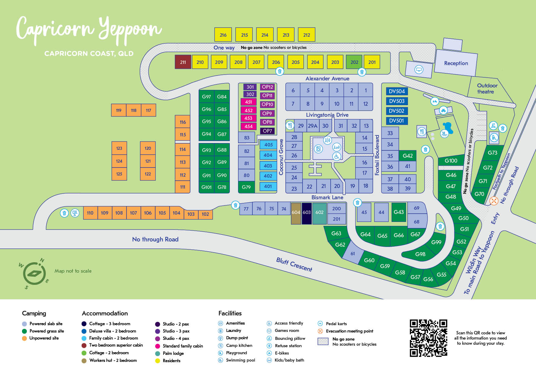 NRMA Capricorn Yeppoon Holiday Park Map and Rules