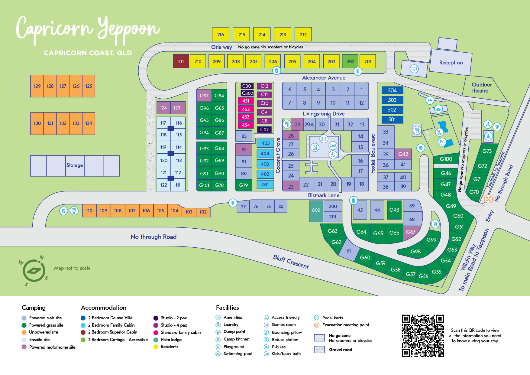 NRMA Capricorn Yeppoon Holiday Park Map and Rules