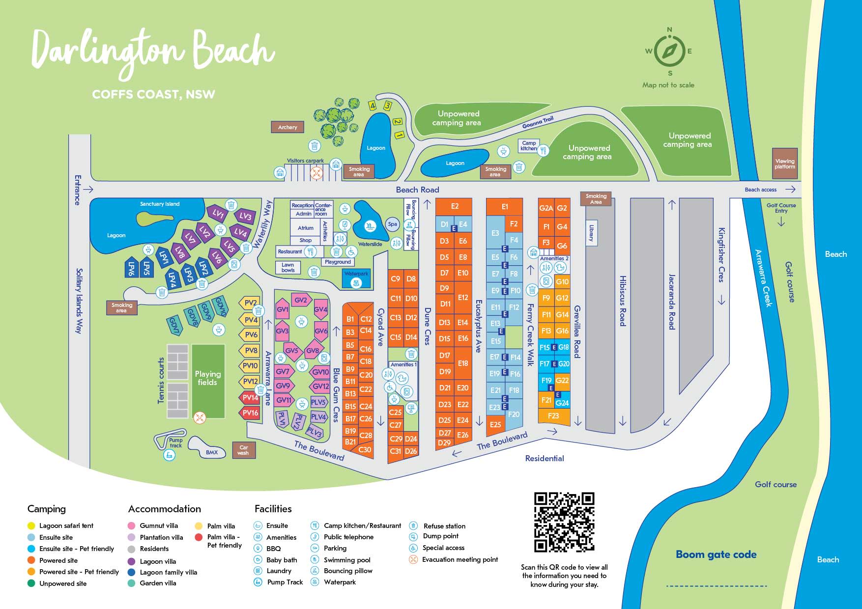 Darlington Beach park map