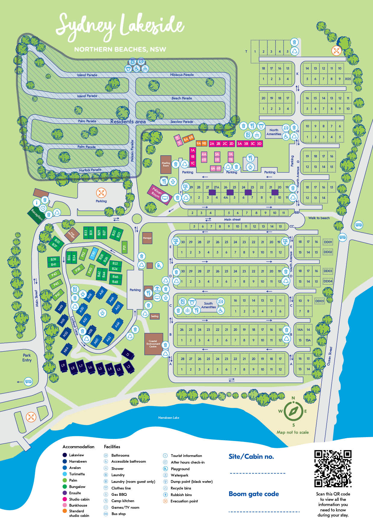 Park Map NRMA Sydney Lakeside Holiday Park
