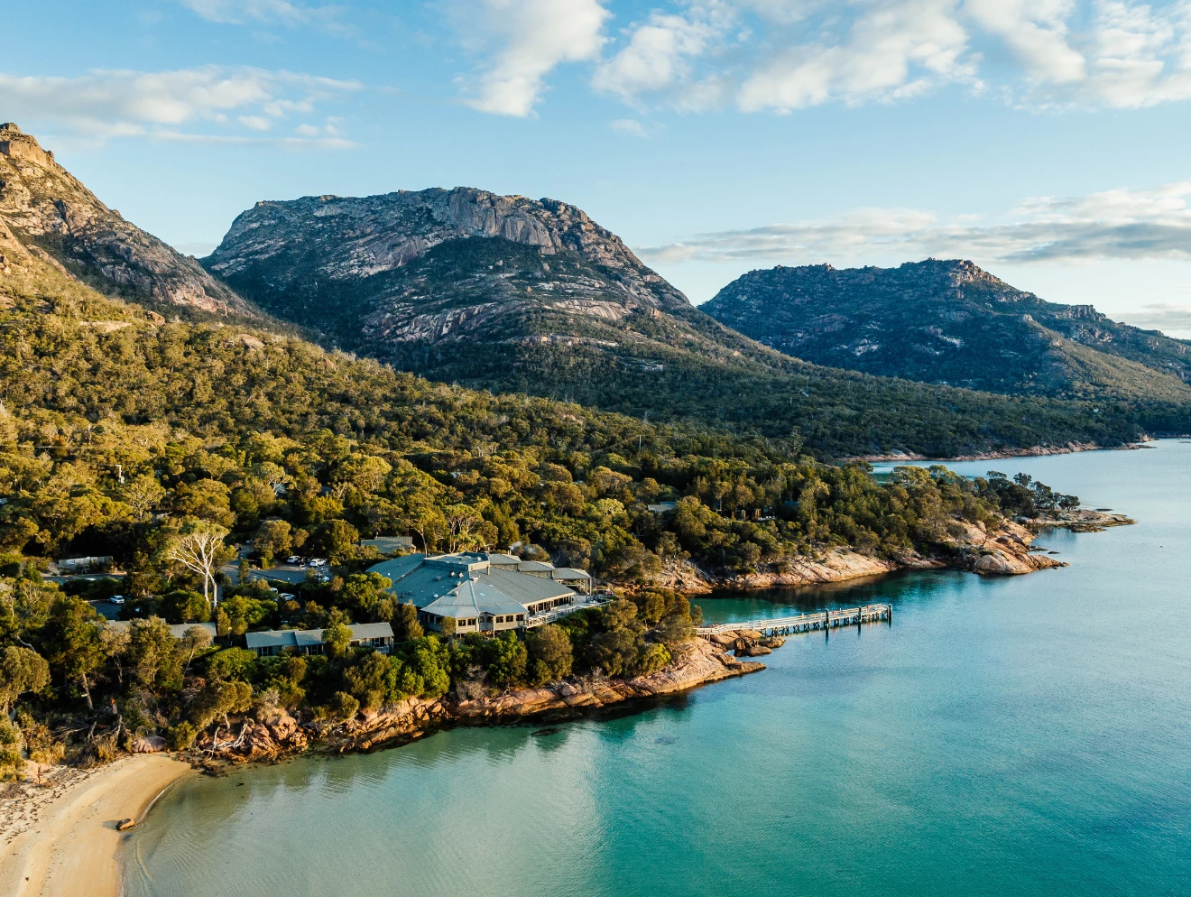 Areial of Freycinet Lodge