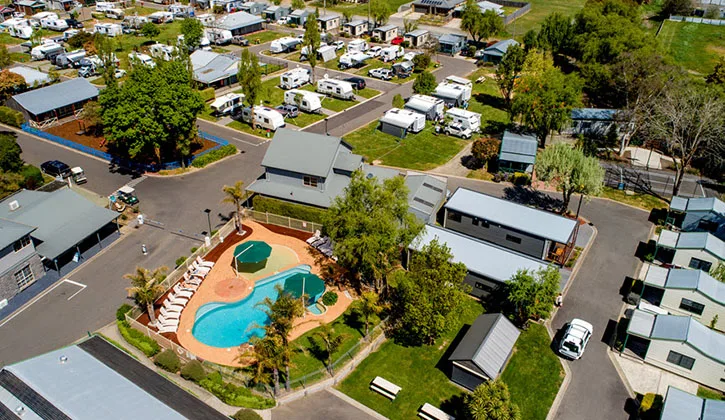 725x420 Ballarat holiday park drone2