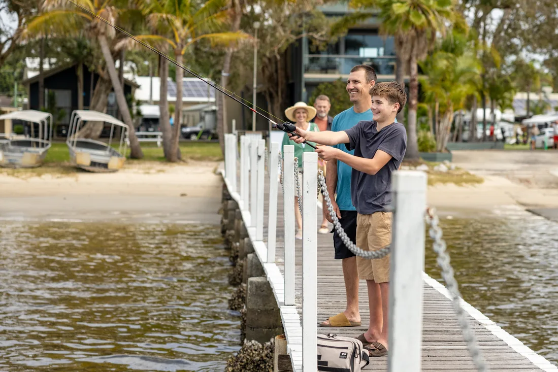 Fishing on Clarence River, Blue Dolphin Resort, Yamba NSW