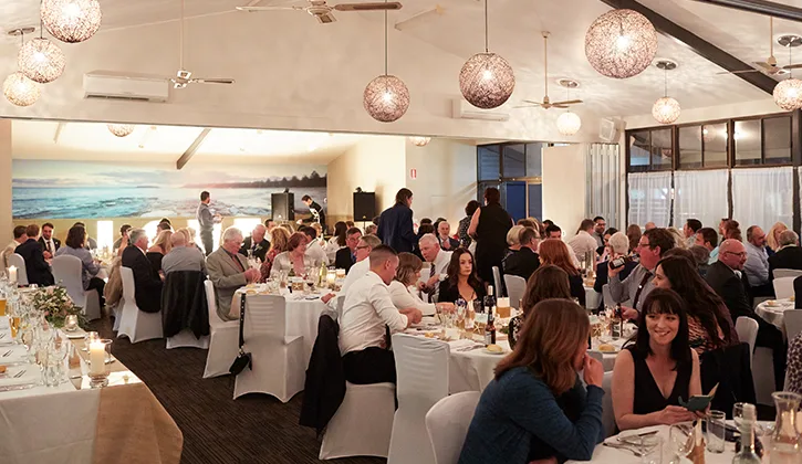 Full wedding reception dining room