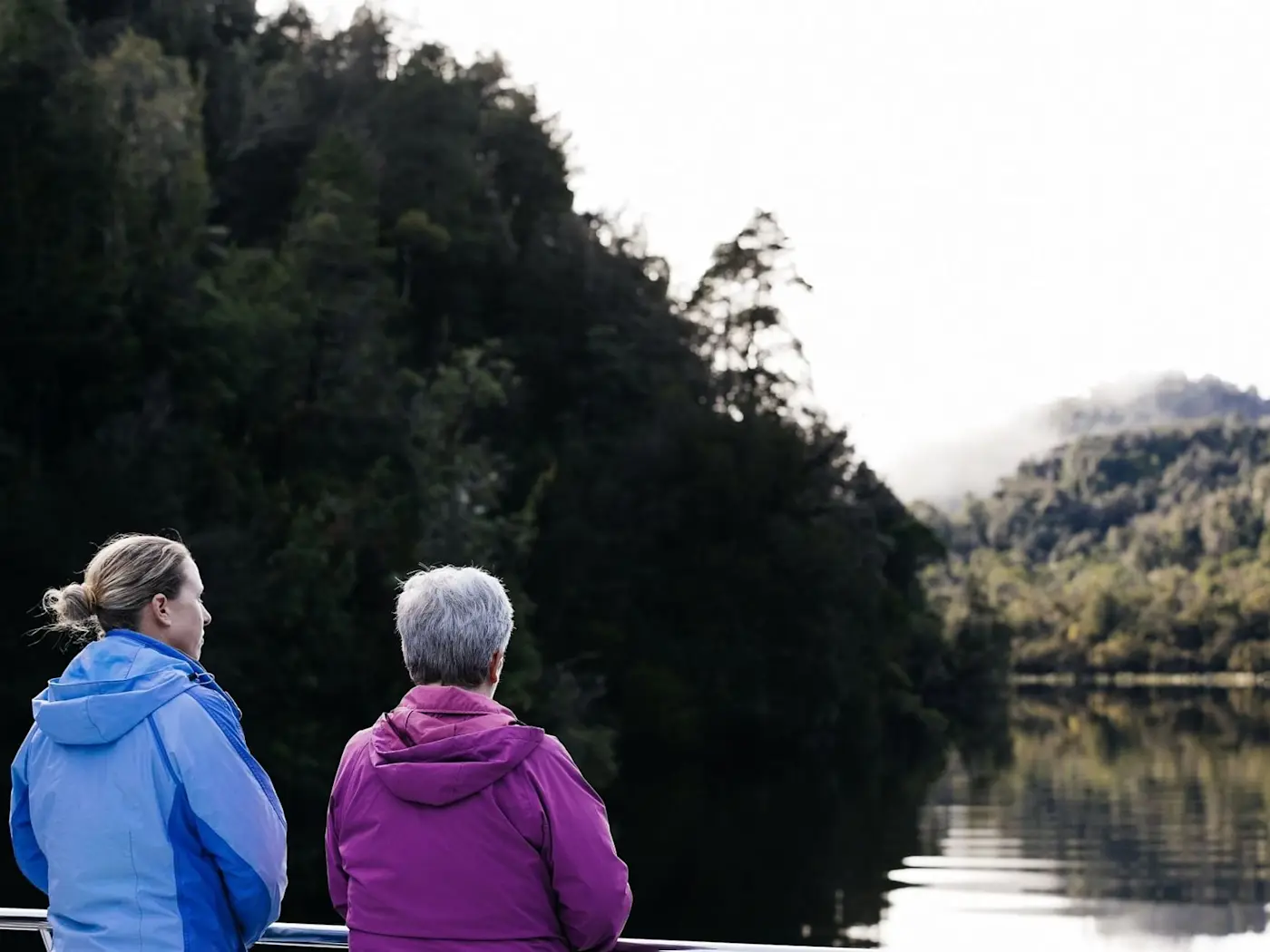 People enjoying a view from the cruise near Gordon River Cruise