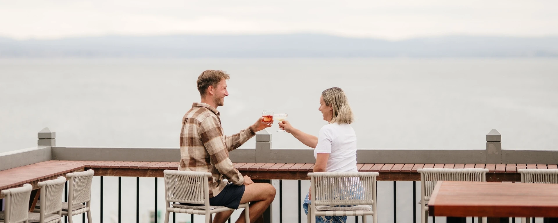 Couple dining at Freycinet Lodge
