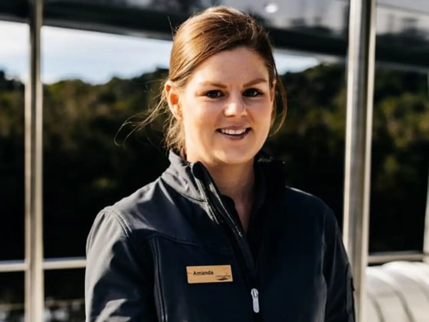 Cabin crew staff member Ms. Amanda at Gordon River Cruise