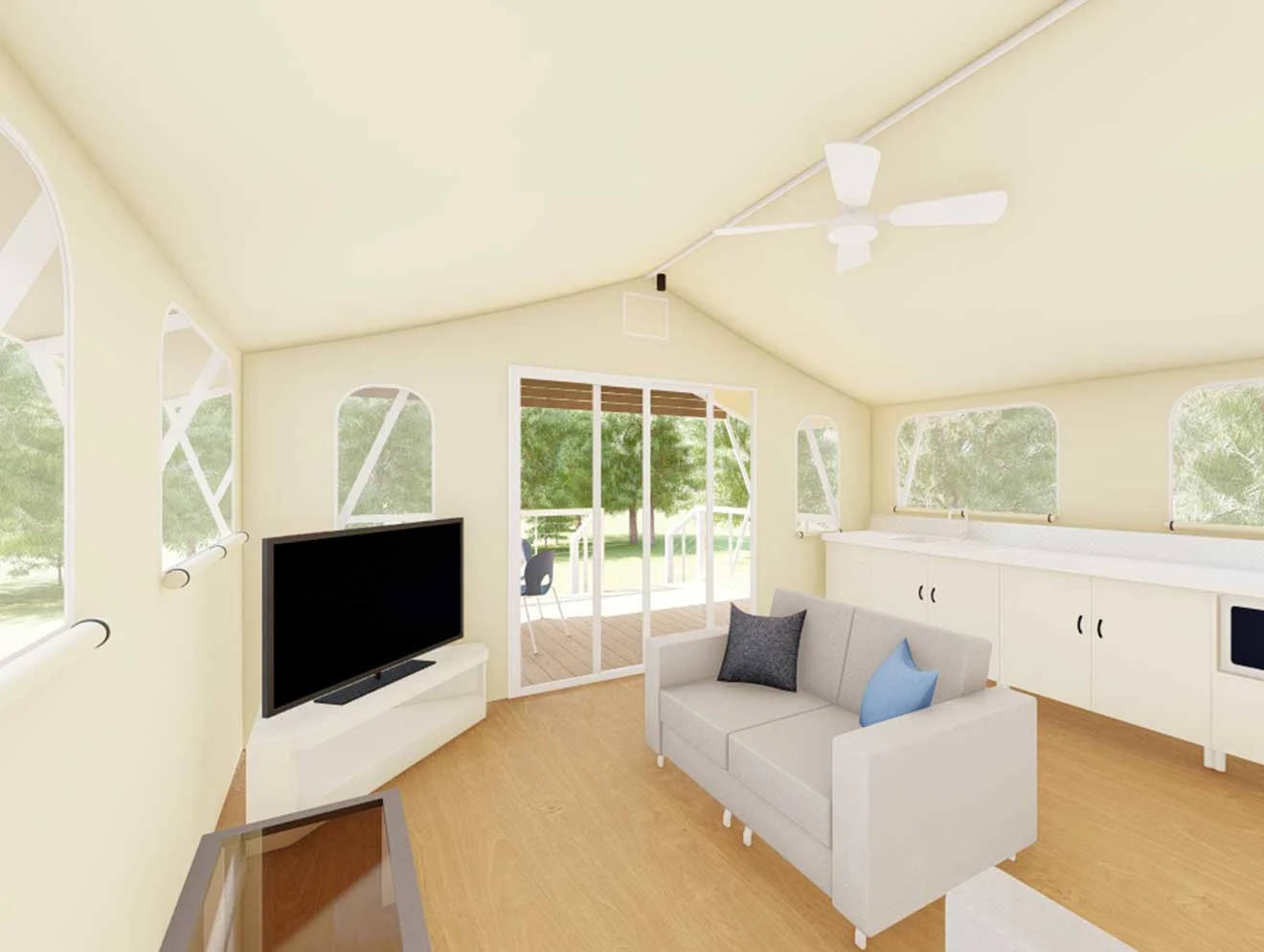 Glamping tent at Turtle Sands
