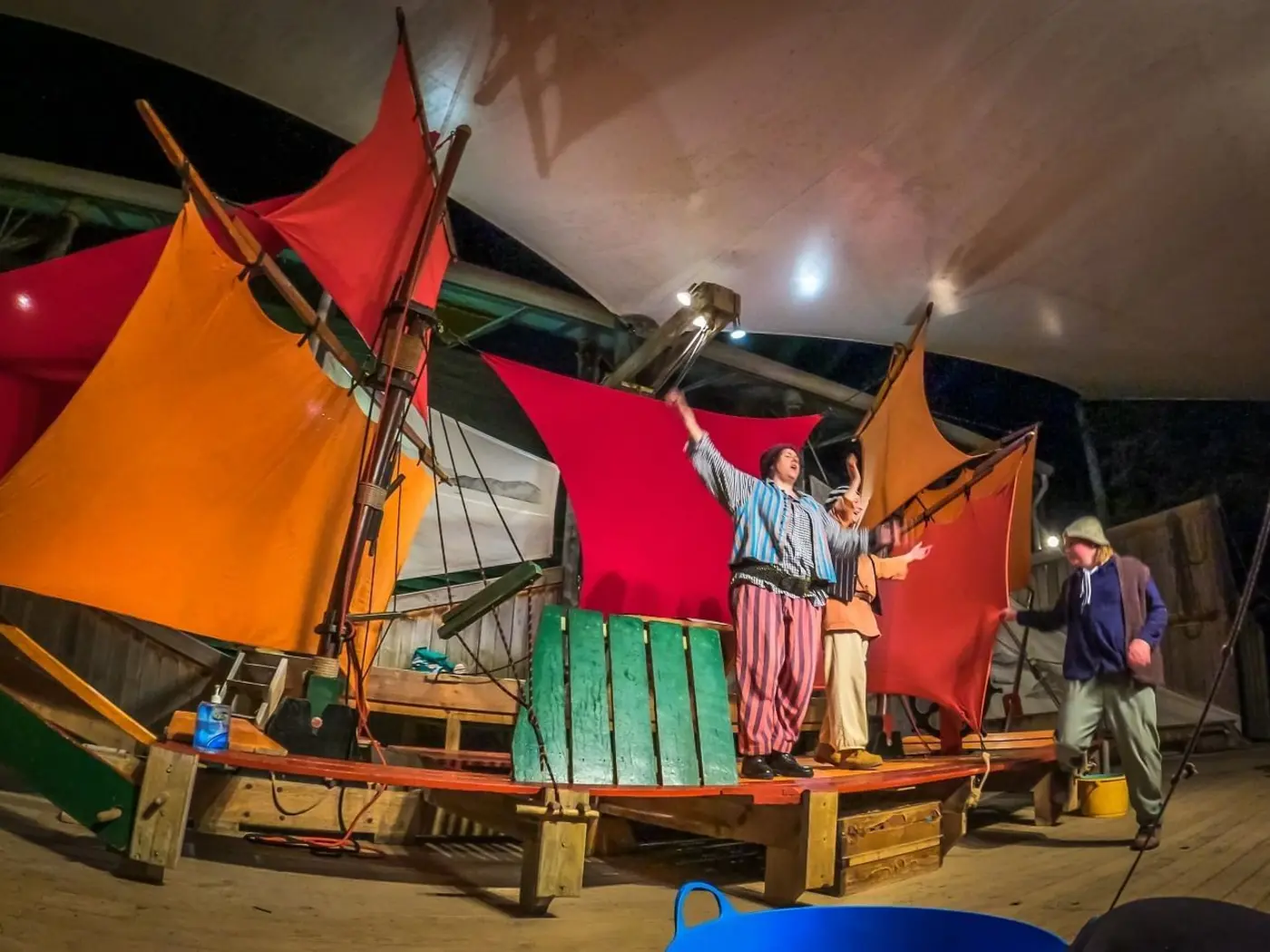 Performers in The Sarah Island near Strahan Village