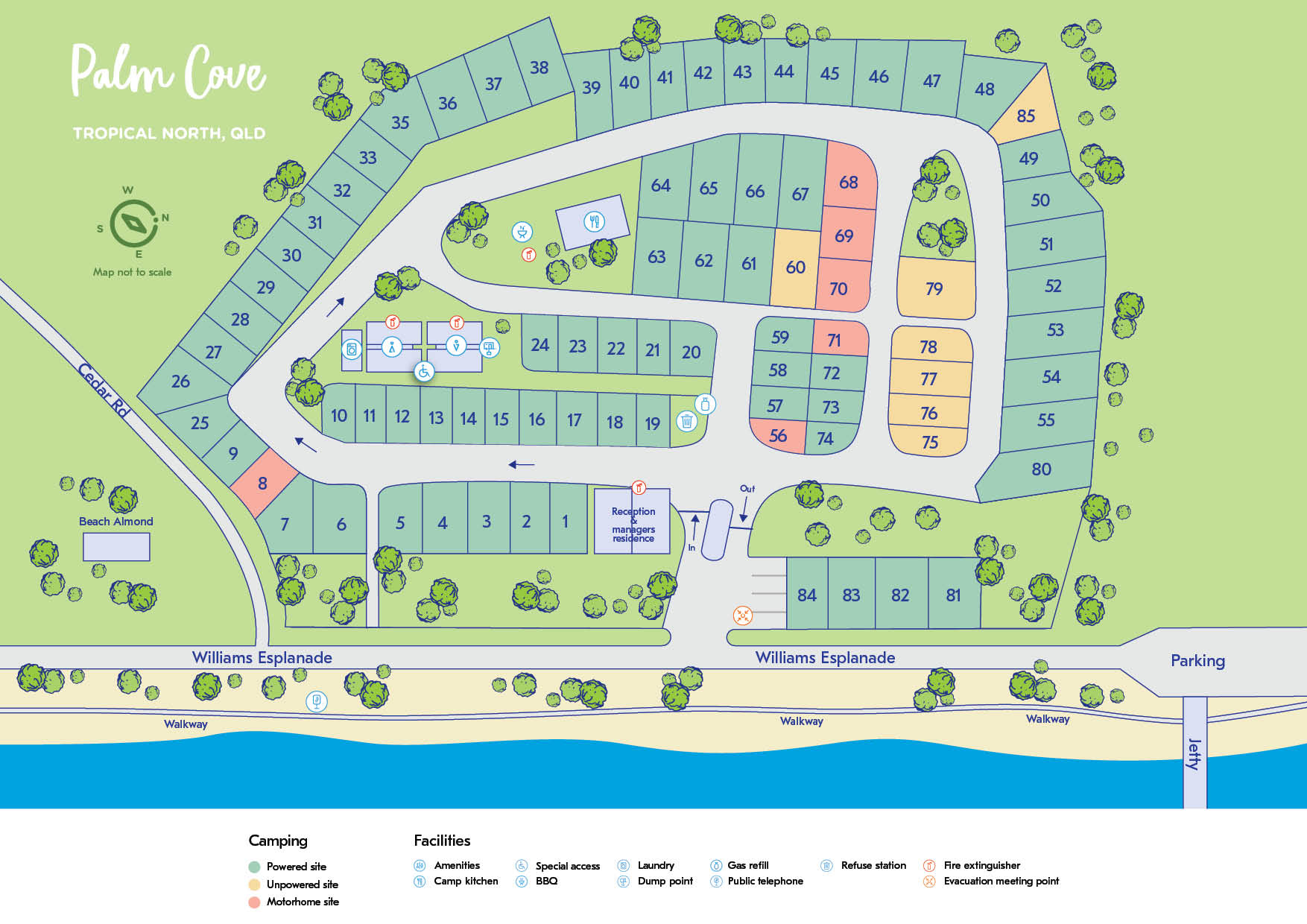 Palm Cove park map and rules