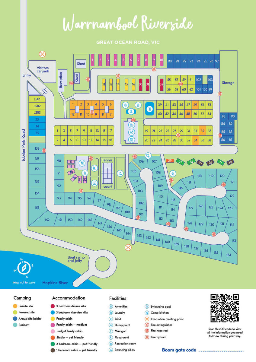 Warrnambool Riverside park map and rules