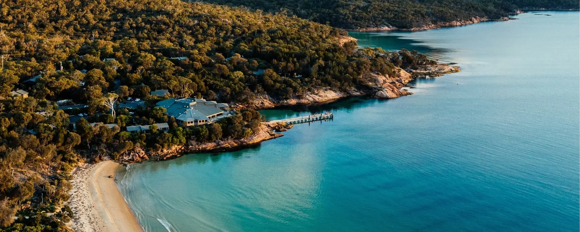 Aerial view of Freycinet Lodge
