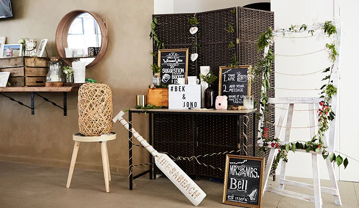Wedding entrance table