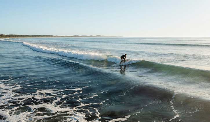 Surfing in Arrawarra