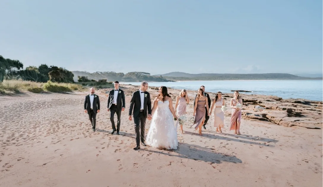 Wedding party near NRMA Murramarang Beachfront Holiday Resort