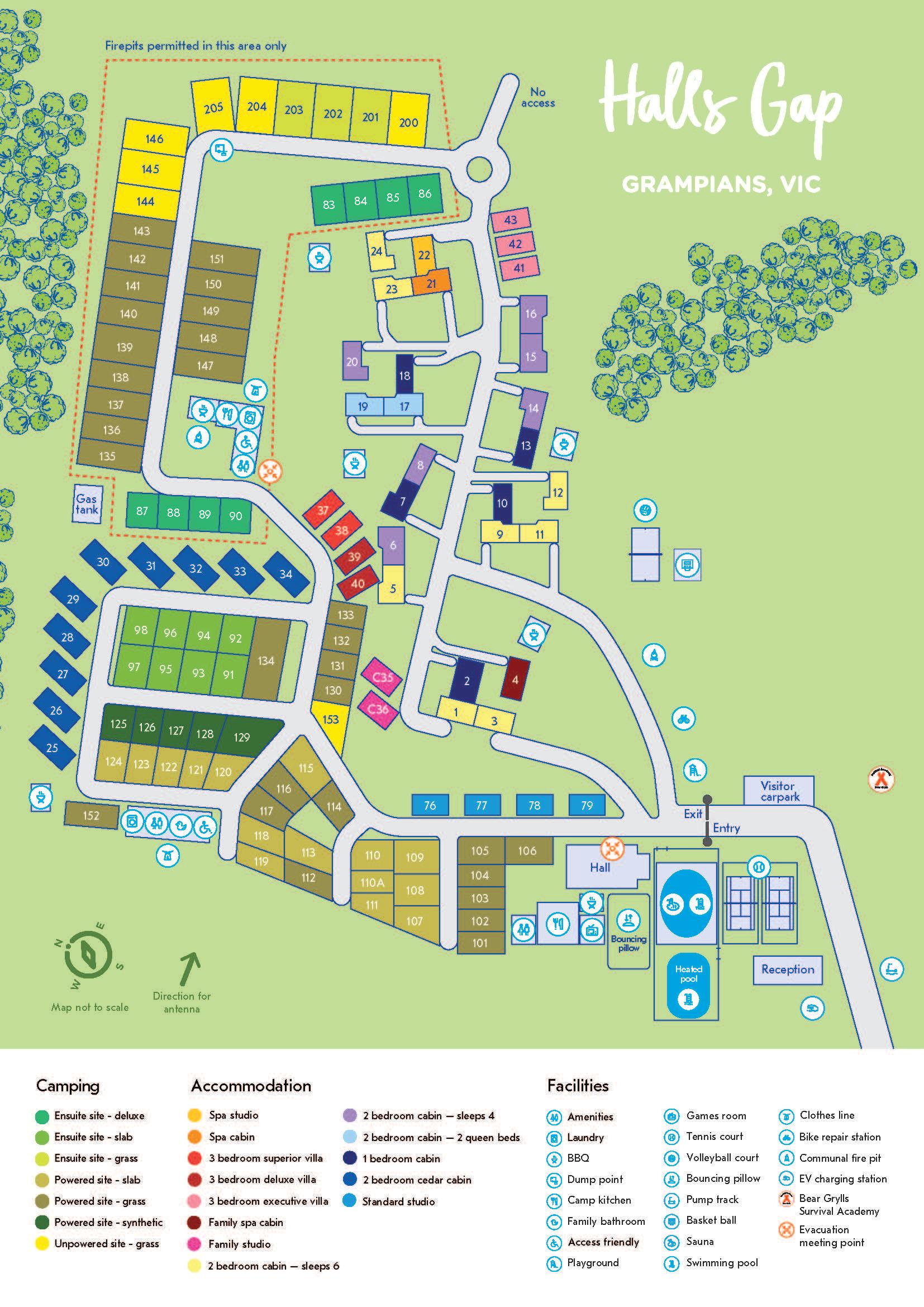 Park Map - Nrma Halls Gap Holiday Park