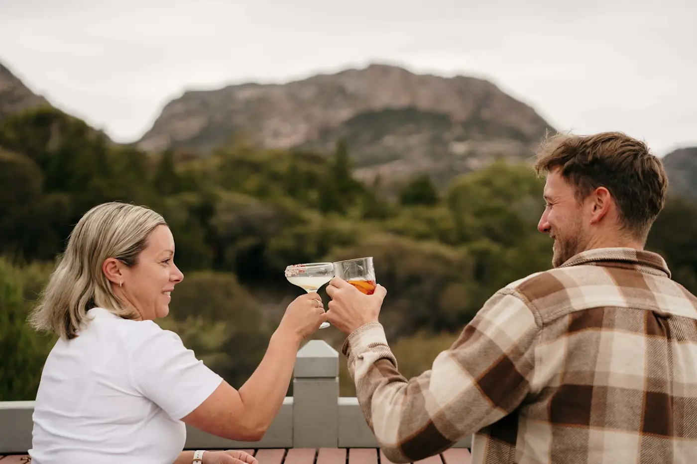 Couple dining at Freycinet Lodge