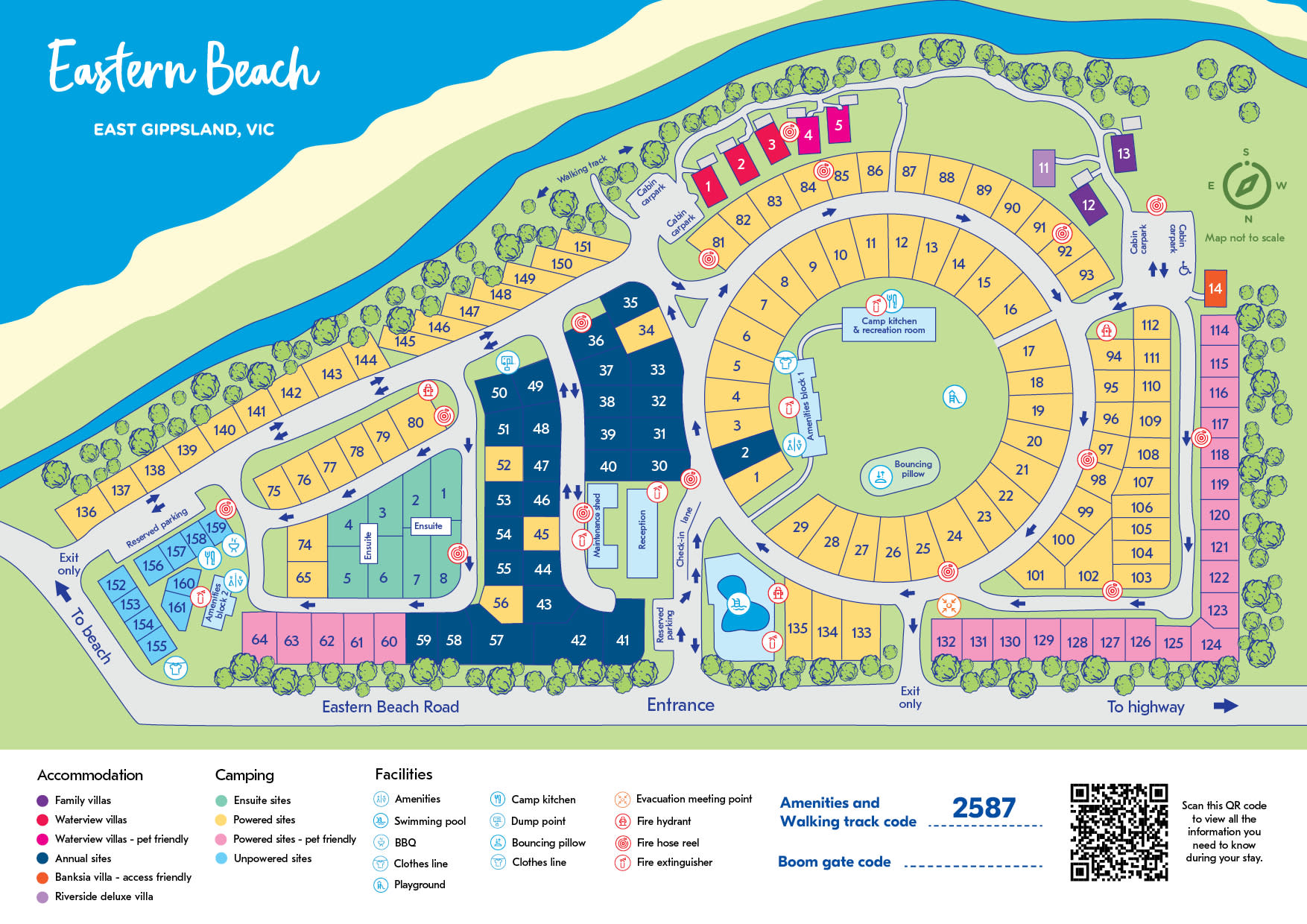 Eastern Beach Park map