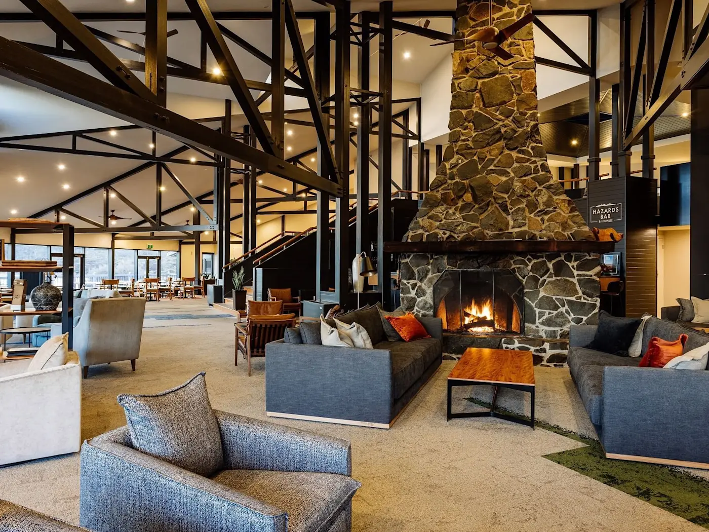 Interior view of Hazards Bar & Lounge in Freycinet Lodge