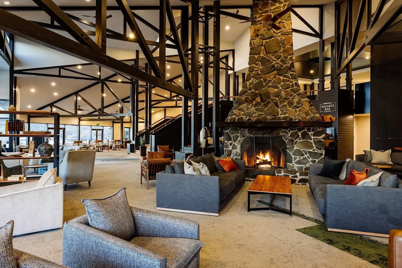 Interior view of Hazards Bar & Lounge in Freycinet Lodge