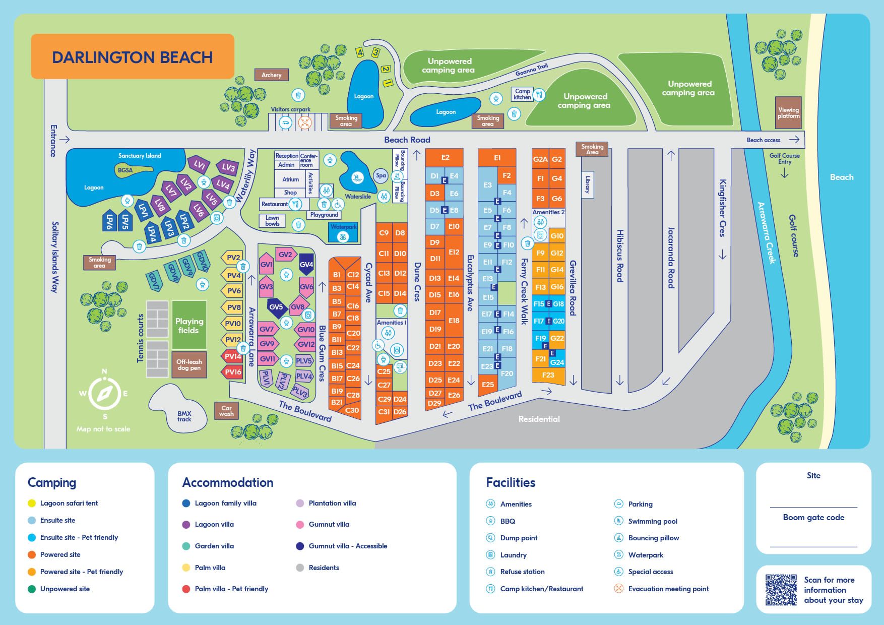 Darlington Beach park map