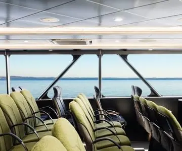 Chairs inside the boat at Gordon River Cruise