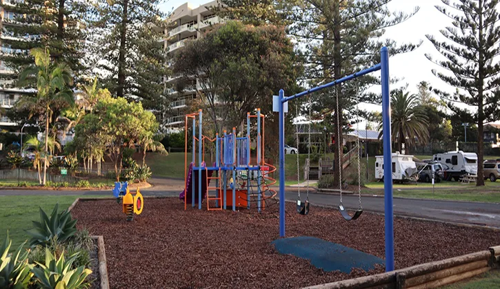 Playground located in the park