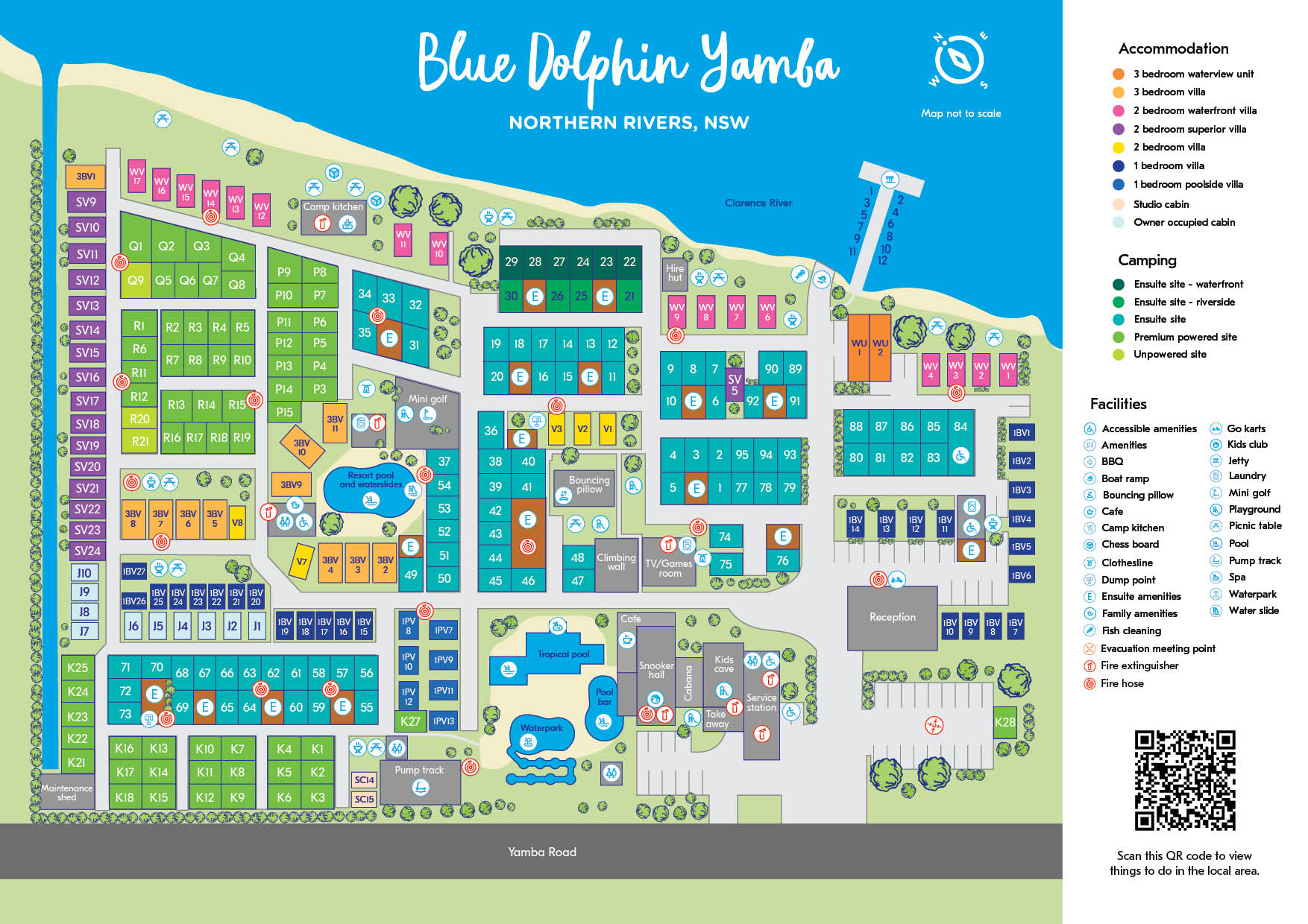 Park map - NRMA Blue Dolphin Yamba Holiday Resort