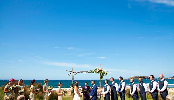 Wedding ceremony by the beach