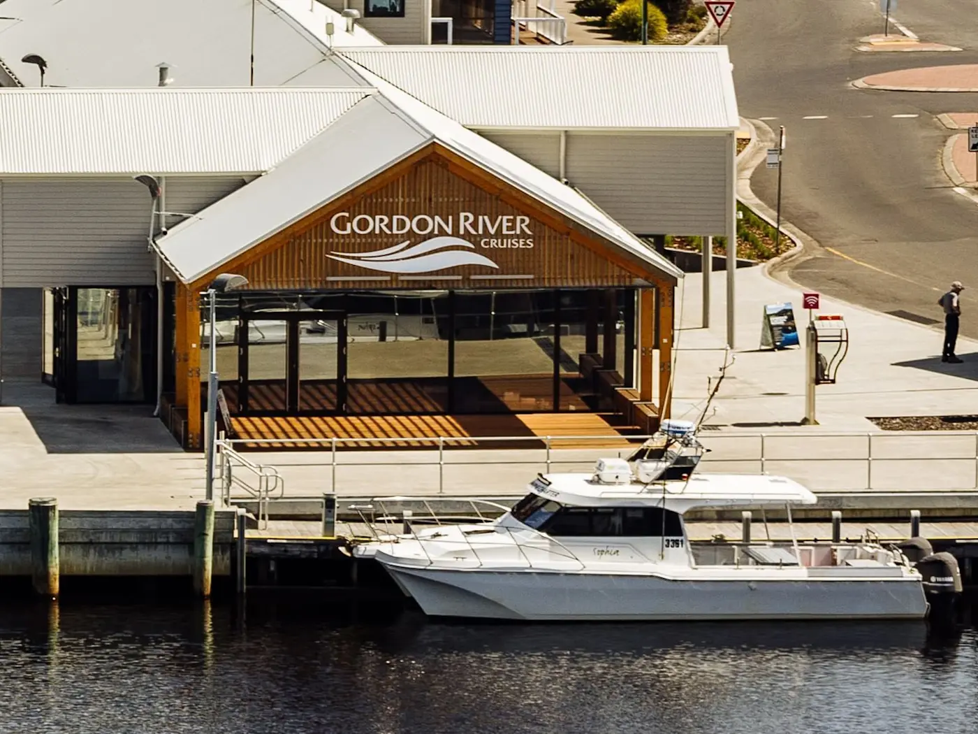 The Sophia Vessel parked by The Gordon River Cruise