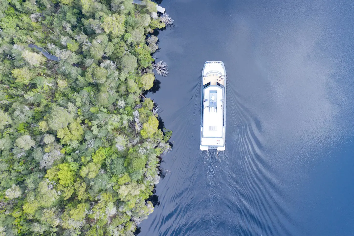 Aerial view of Gordon River Cruise
