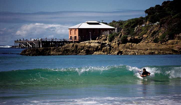 Surfing in Tathra