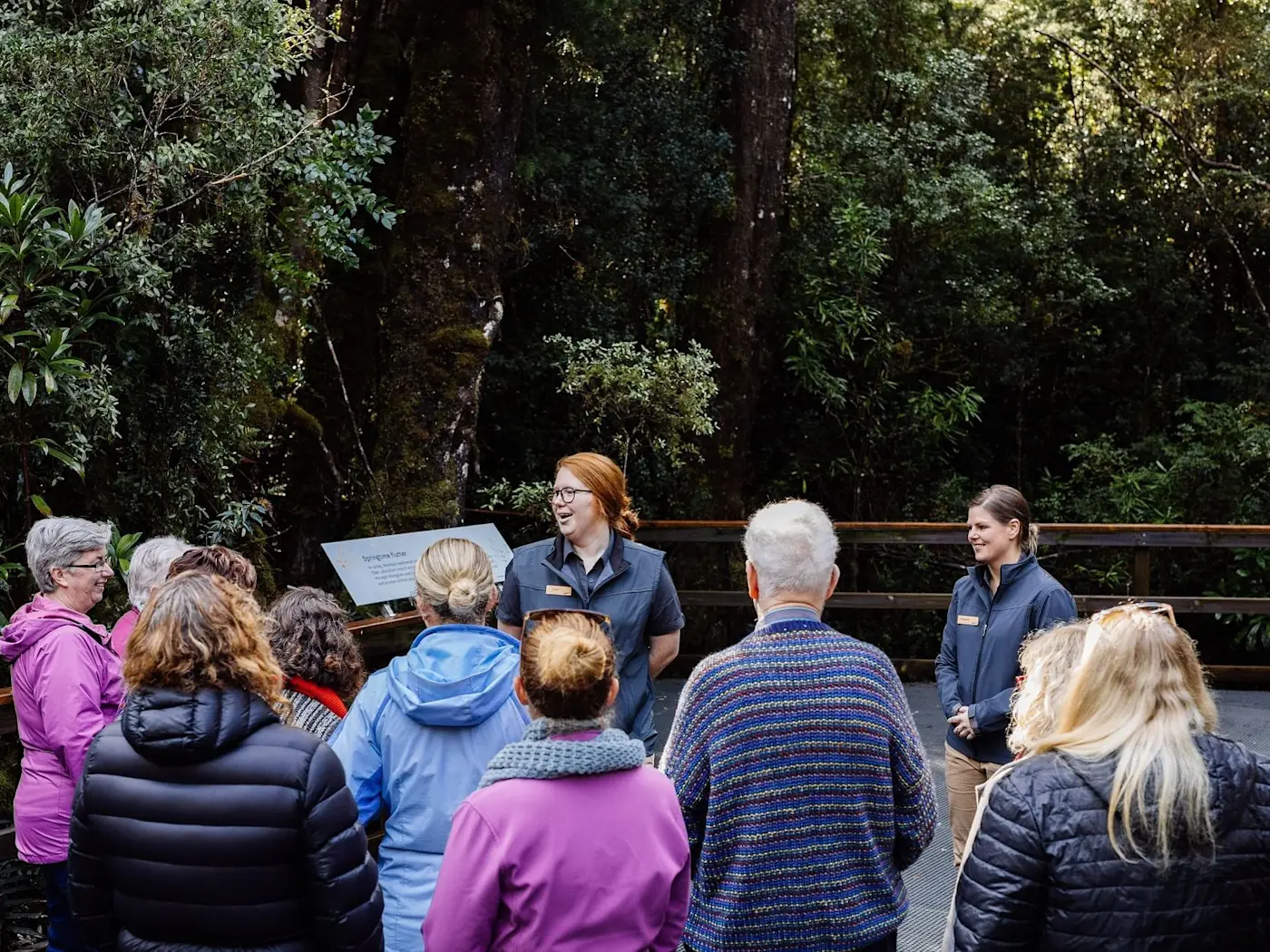 People at The Tasmanian Wilderness near Gordon River Cruise