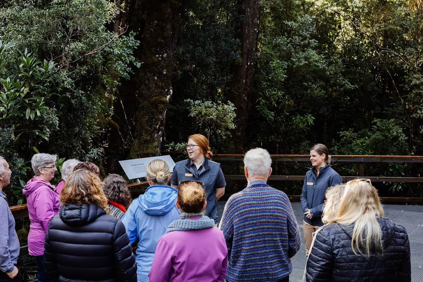 People at The Tasmanian Wilderness near Gordon River Cruise